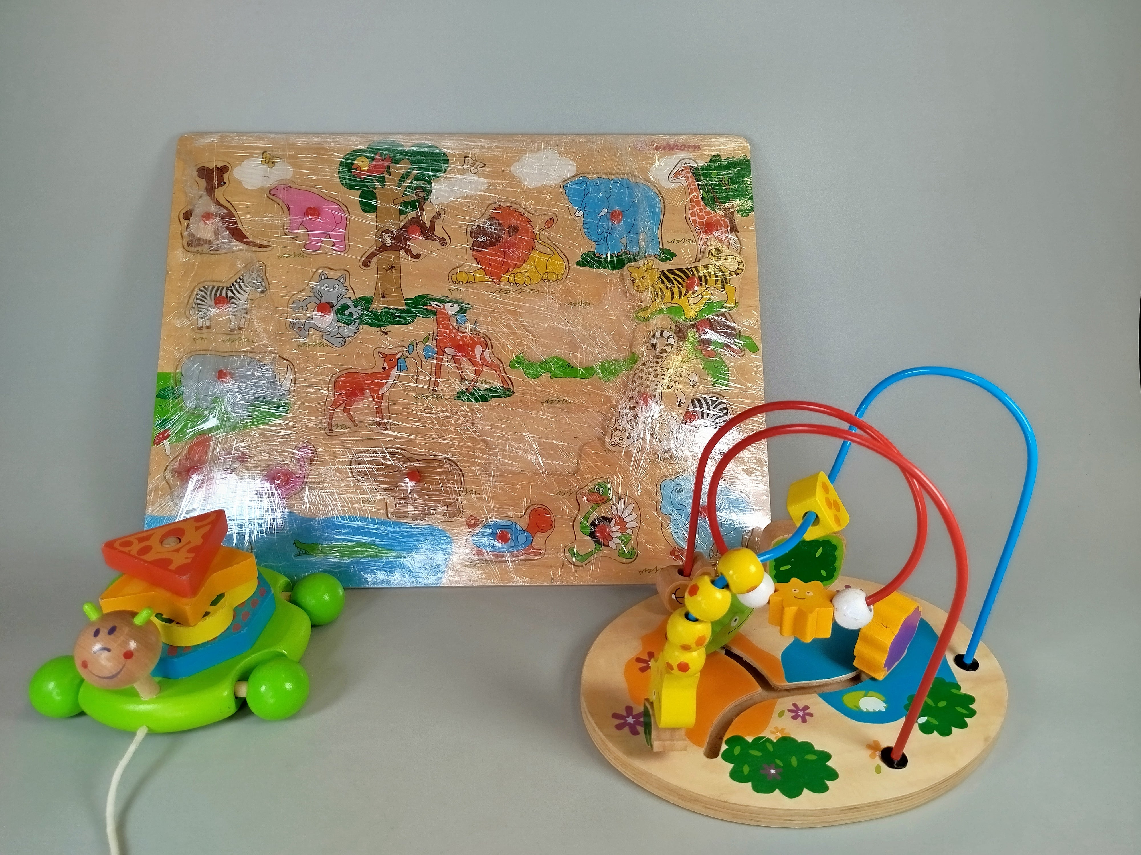 Eichhorn Holzspielzeug Set - Drahtlabyrinth & Nachzieh-Schildkröte, gut